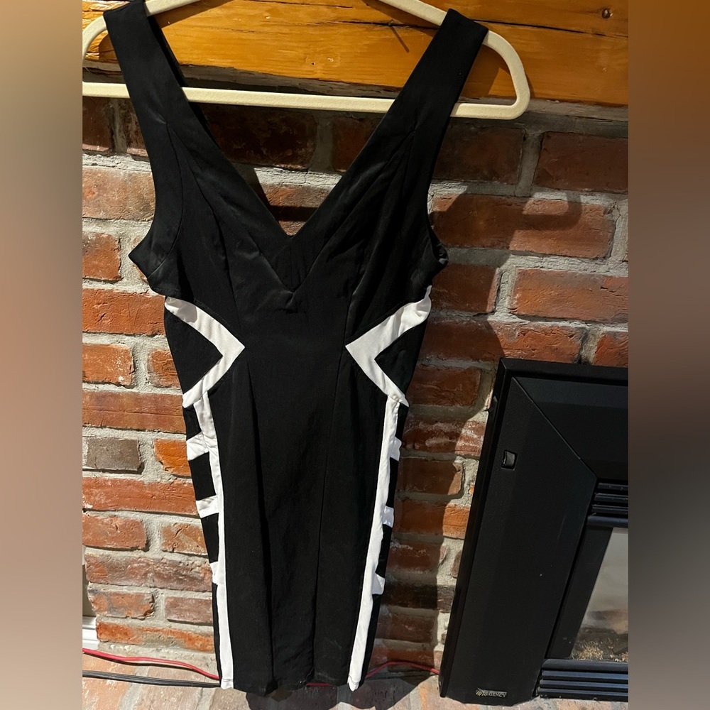 Charlotte Russe Black and White Backless Dress
